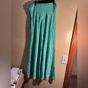 Women’s L&B Teal Lace Flare Pants Size XL